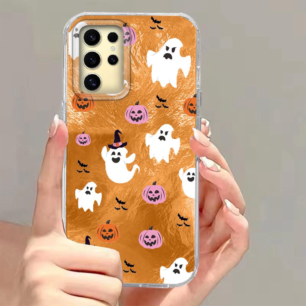 For Samsung Galaxy S25 Edge S24 S23 S22 S21 S20 FE Plus Ultra 5G Halloween Vortex Pattern Bumper Shockproof Anti-Fall Phone Case