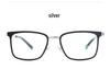 Ultra-light Square Glasses Frame for Men & Women - Resin Frame with Metal Legs, Full Frame for Optical Lenses.