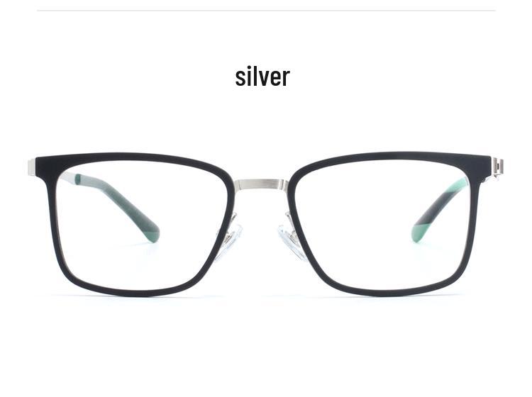 Ultra-light Square Glasses Frame for Men & Women - Resin Frame with Metal Legs, Full Frame for Optical Lenses.