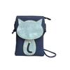 Söt katt silhuett axelväska, snygg crossbody-väska i syntetiskt läder för kvinnor, perfekt som present, med en bakficka för småsaker, och en