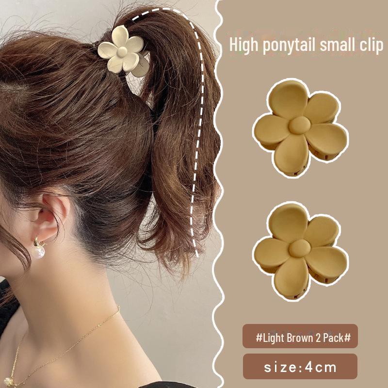 Frosted Flower Anti-Collapse High Ponytail Claw Clip