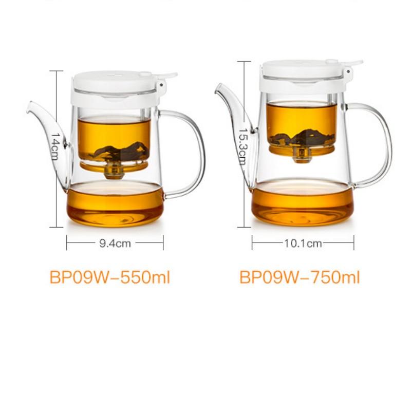 750mL Heat-resisting Glass Tea Pot With Infuser Clear Tea Maker Set Loose Tea Flower Tea Service Borosilicate Glass Water Pot