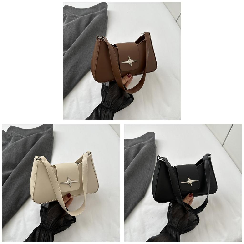 Street Style Pu Small Shoulder Bag With Sealed Cover For Daily Use