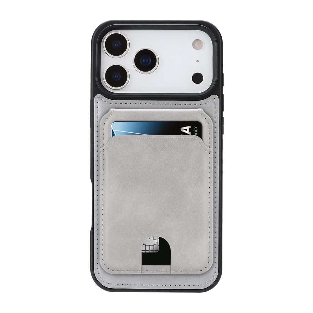 Luxury Business Magnetic Cards Solt Leather Case For iPhone 17 Pro Max 16 Plus 15 14 13 12 kickstand 360 Shockproof RFID Cover