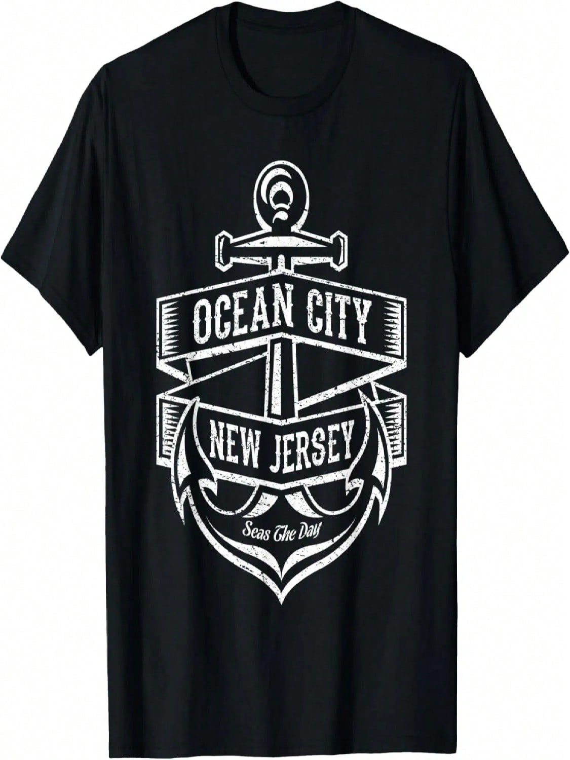 Ocean City New Jersey NJ Vintage Anchor Design Gift T-Shirt S разноцветный