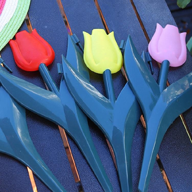 Decorative Tulips Flower Design Fence PVC Garden Fence for Interlocking of Yard and Pathway Borders Gardening Supply