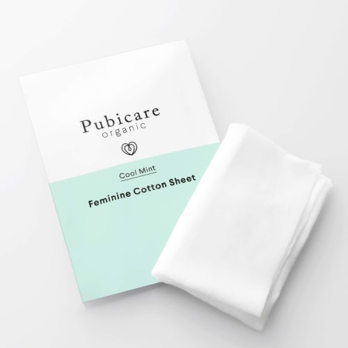 Pubicare Organic Feminine Cotton Sheets, Cool Mint, 20 sheets