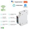 For Tuya Wifi 35mm DIN RAIL Switch Intelligent Meter Circuit Breaker LED Energy Meter KWh Power Timer Relay APP Control