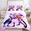 Colorful Fashion Friends Bedding Set - 3 Piece Comforter Cover Gift for Bedroom,Includes No InsertB125