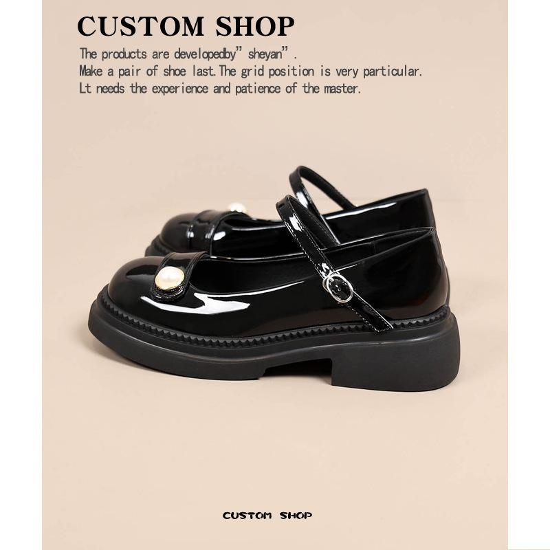 Yuexinwang Leather Flat for Huizhou Women's Shoes Su Yinyin Same Small Leather Shoes Spring New Versatile Round Head Loafers