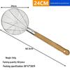 ZISIZ Stainless Steel Bamboo Handle Kitchen Skimmer