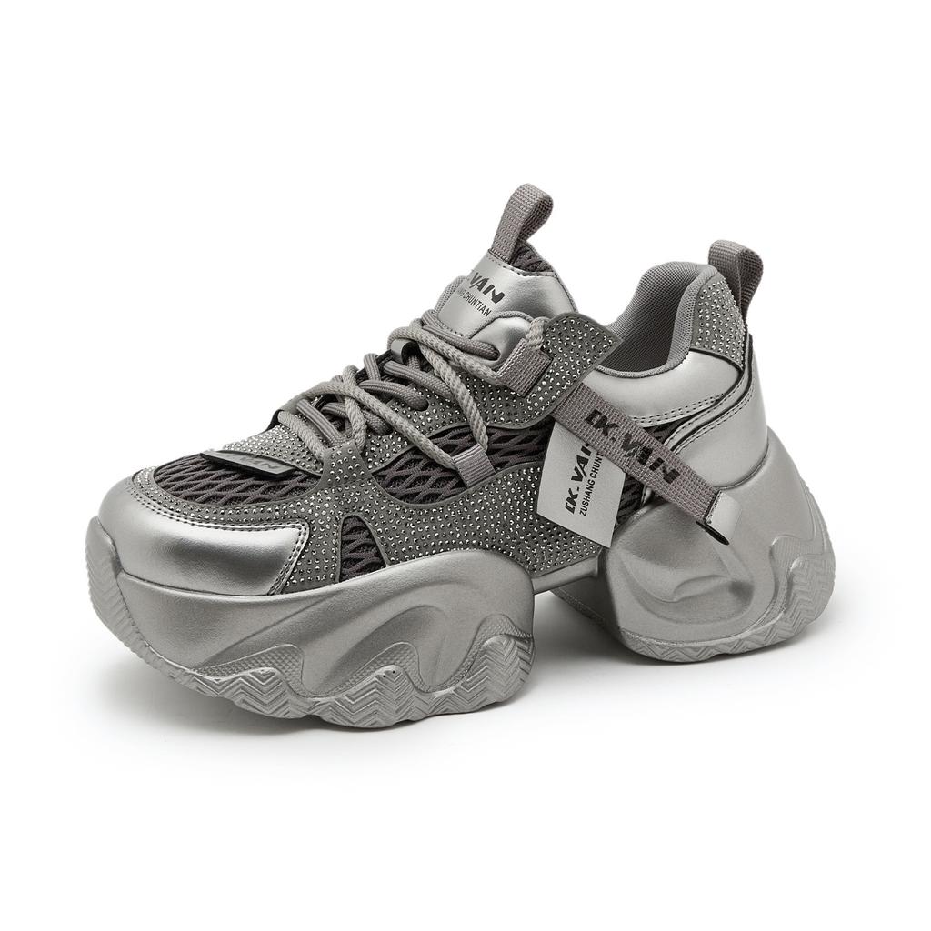 2519 Mesh Breathable Rhinestone Dad Shoes Women's Tide Summer New Platform Casual Shoes