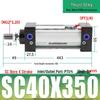SC63 High Thrust Small Pneumatic Cylinder, Model SC40/50/80/100*125X150X200X500-S