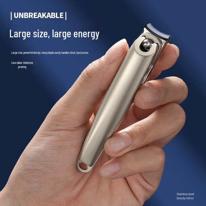 360° Rotating Stainless Steel Nail Clippers – Large, Portable, Anti-Splash Manicure Tool
