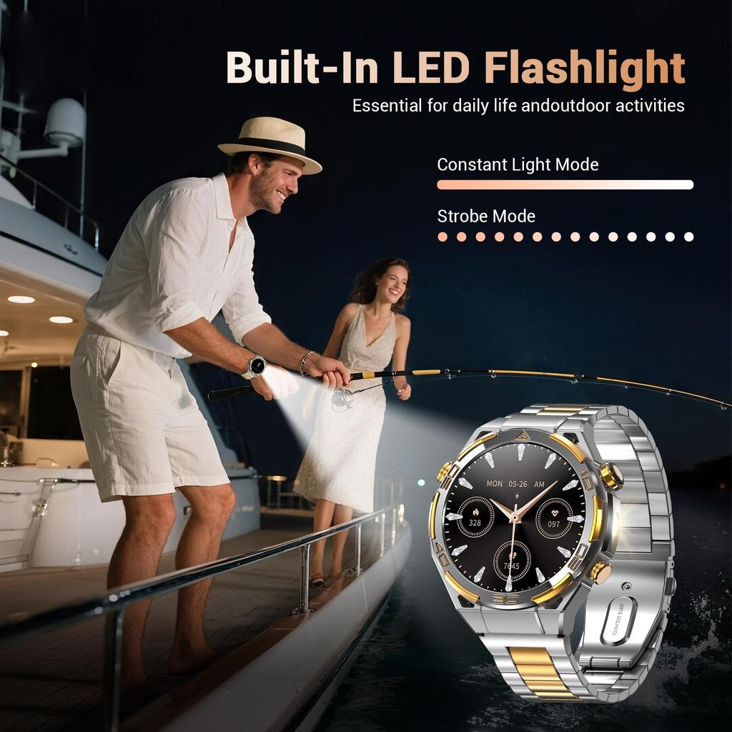 Blackview W90 Pro AI Smartwatch mit integriertem ChatGPT | 1,43" AMOLED-Bildschirm 100+ Sportmodi GPS + Kompass Bluetooth-Anrufe 900mAh Akku