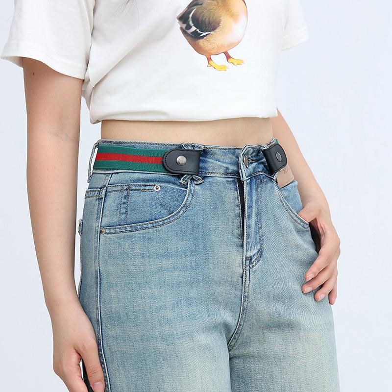 Lazy Belt Invisible and Traceless Belt for Men and Women Elastic Elastic Students Military Training Jeans Belt Waistband Closure Tool