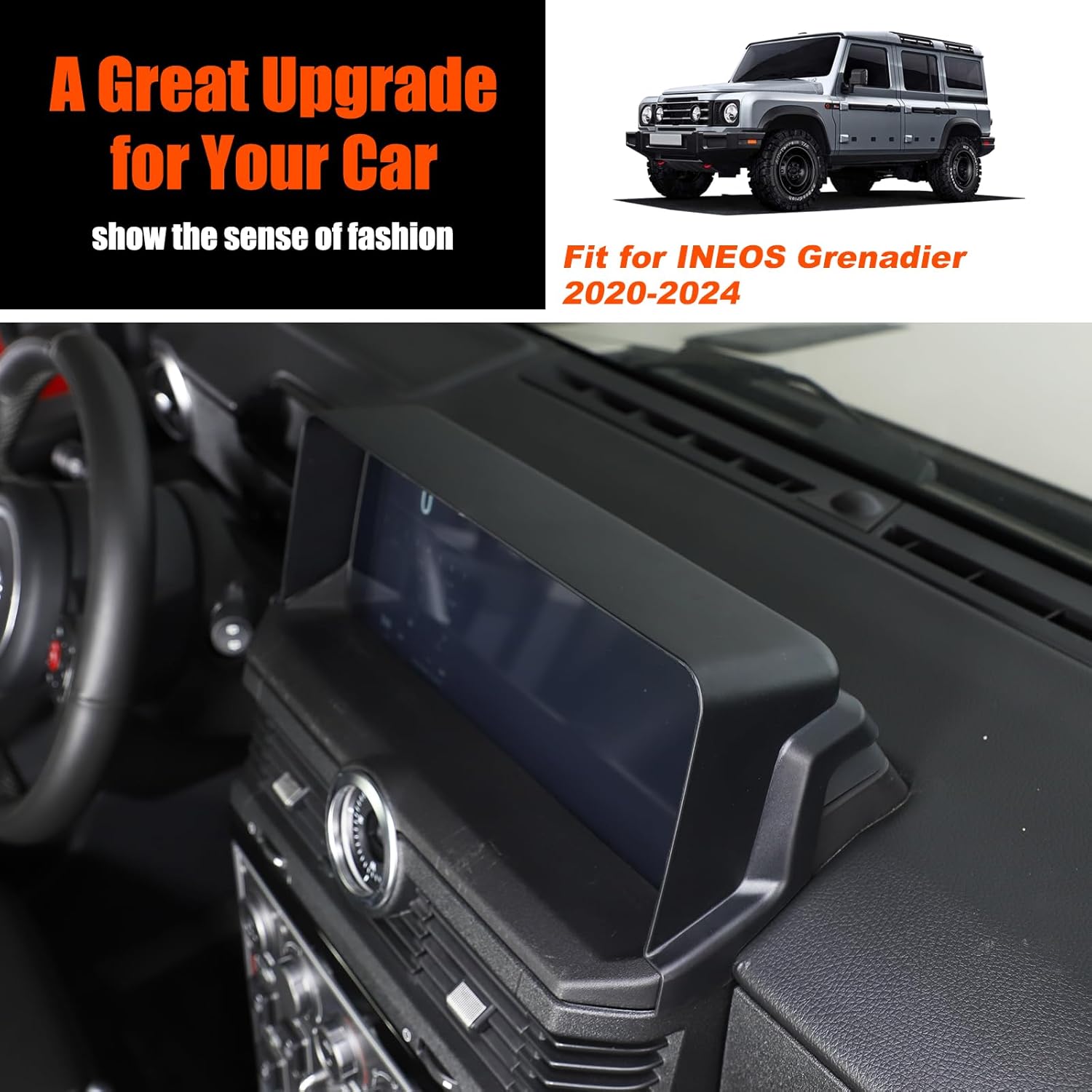 

Car Navigation Screen Protector Sunshade Compatible with INEOS Grenadier 2020-2024 Car Navigator Sun Shade Anti Reflective ABS Interior Accessories