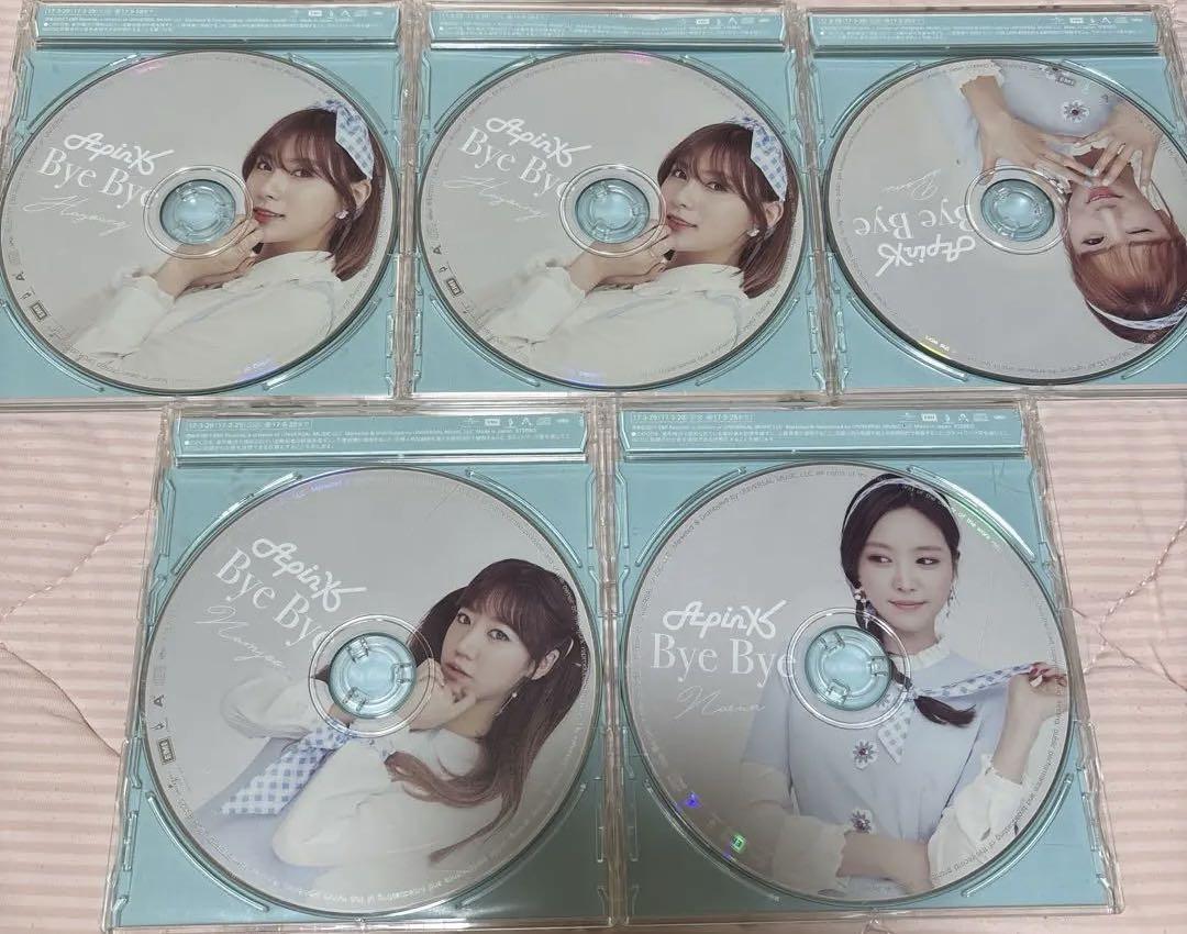 

[USED] Apink Bye Bye CD, trading cards, Tower Records bonus sticker set. Can be sold separately.