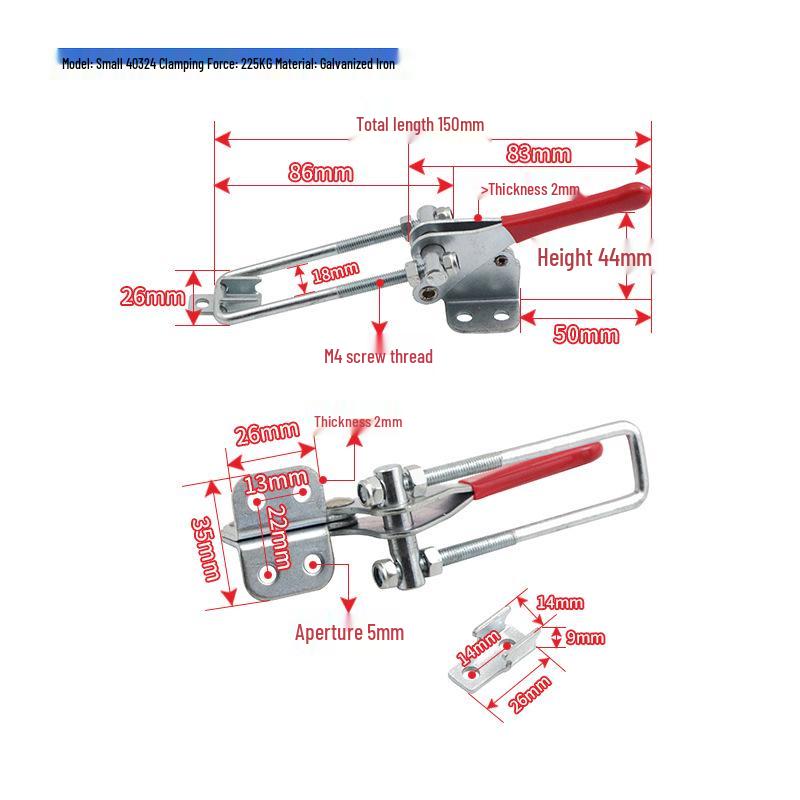 30 Stainless Steel Quick Release Adjustable Toggle Latch Lock Clip Box Buckle