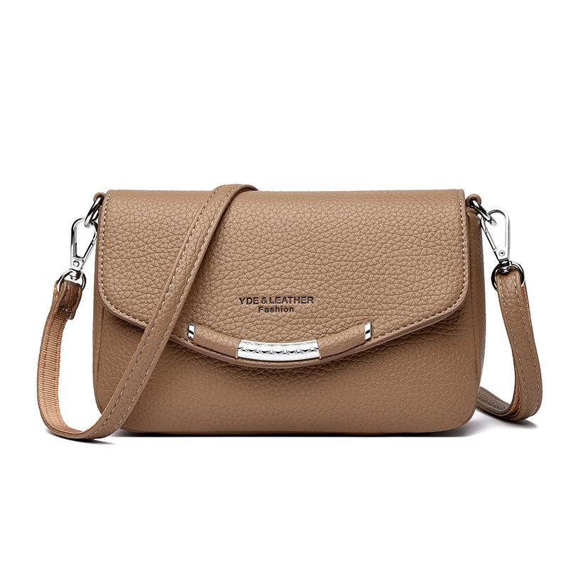 Weiche Leder-Schultertasche mit großem Fassungsvermögen für Damen, Trendige Crossbody-Tasche