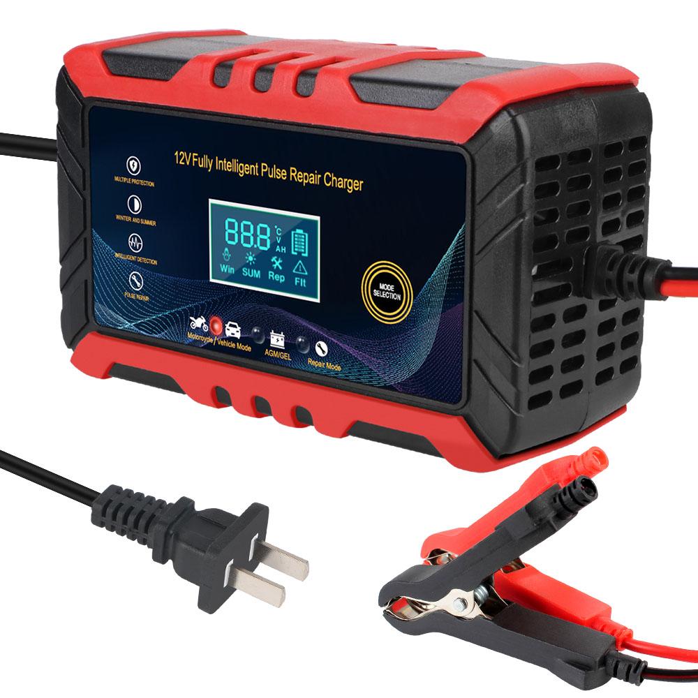 

Для свинцово-кислотных аккумуляторов, быстрая зарядка, универсальный импульсный ремонт мощностью 90 Вт, входное зарядное устройство для автомобильных аккумуляторов 100 В/240 В, 12 В, 6 А, интеллектуальное обнаружение US Plug