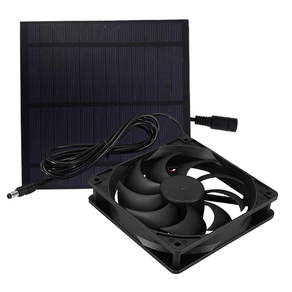 Outdoor Pet House Cooling Solar Panel Enclosure Fan Fan Dog For Pet Exhaust Ventilation Campers L5X5