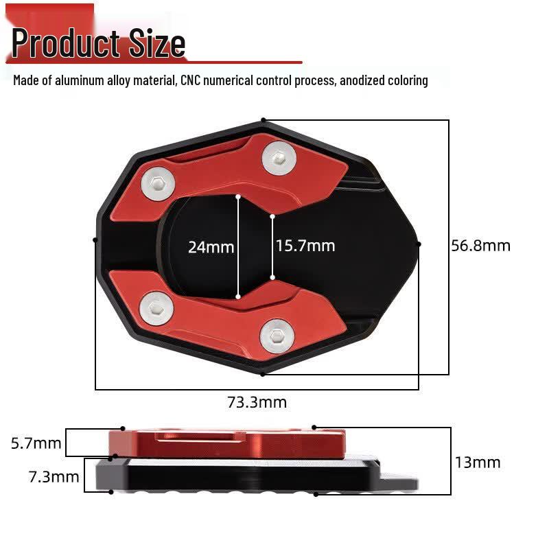 Universal Motorcycle Kickstand Enlarger Pad