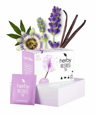 Herby No Stress Tea - 20 Φακελάκια Τσαγιού, Χαλαρωτικό Φυτικό Μείγμα με Λεβάντα & Πασιφλόρα