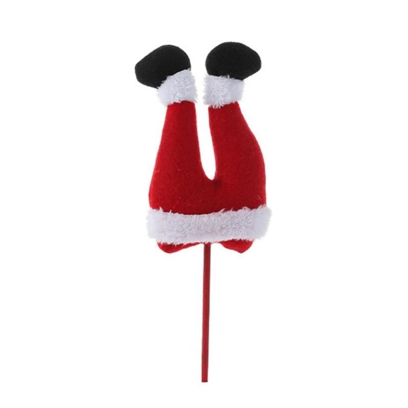 Festival Fabric Leg Ornament Christmas Tree Top Decorations For Holiday Party Floral Arrangements Outdoor Garden Display
