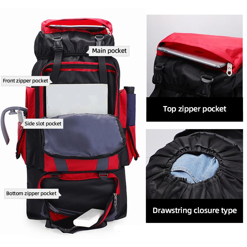 New 80L Extra Large Capacity Hiking Backpack Waterproof Travel