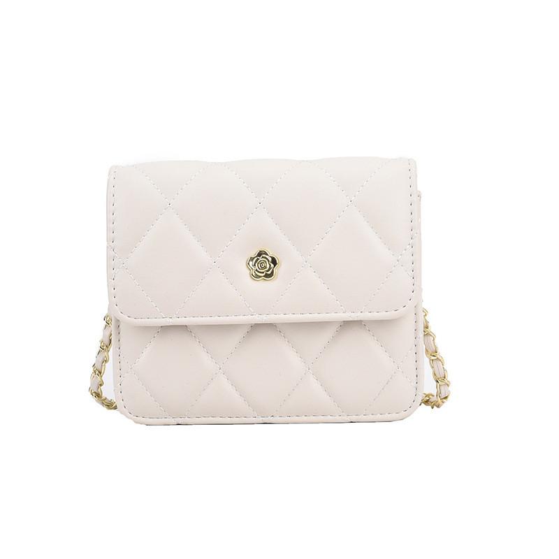 

Pu Mini Square Bag With Chain Strap For Daily Urban Casual Wear Small білий