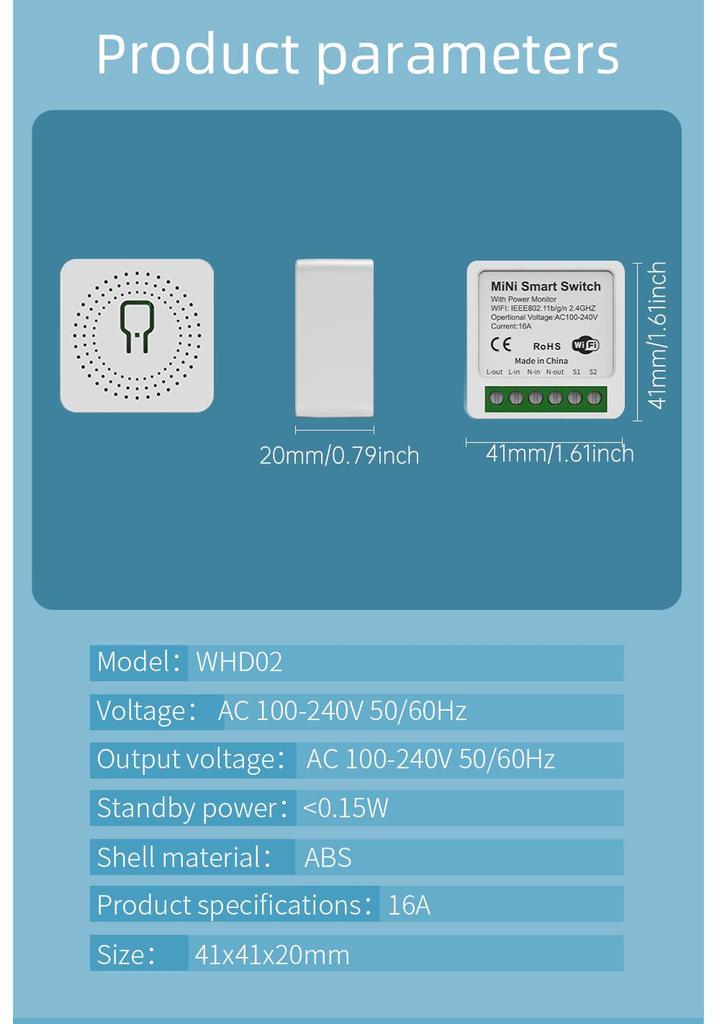 Graffiti Smart WiFi Switch with Alexa Voice Control, Double Control, Junction Box, Circuit Breaker, and Metering