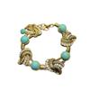 Collier Rétro Turquoise Style Vacances Nouveau pour Personne d'Âge Moyen Haut de Gamme Luxe Léger Tempérament Palace Bijoux Vintage