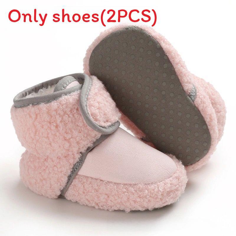 

Infant Baby Walking Shoes With Letter And Orange Avocado Embroidery Design For Cold Weather Comfort Pink,13cm