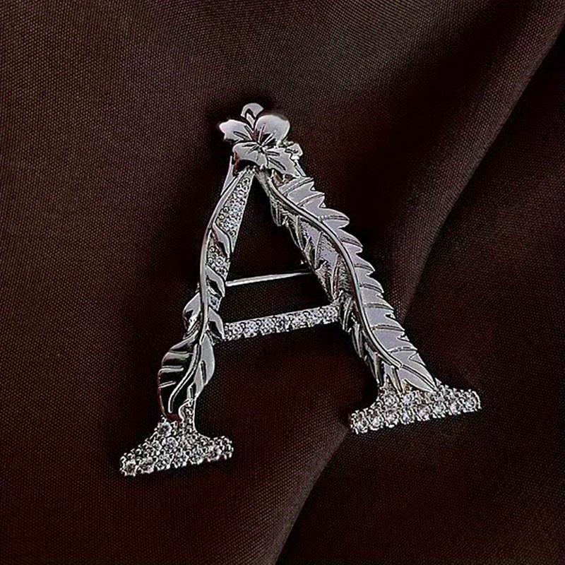 Women Men Number 5 Crystal Exquisite Elegant Pin Badges Fashion Classic Lady Rhinestone Brooch Jewelry