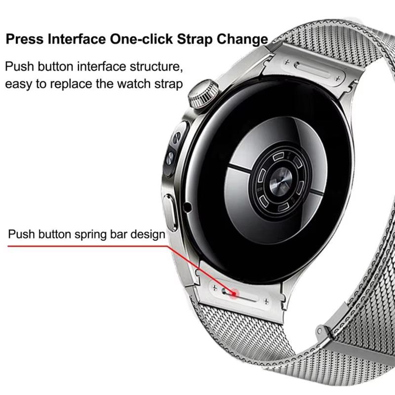 No Gaps Strap for Huawei Watch 5 46mm 42mm Metal Magnetic Luxury Stainless Steel Bracelet Belt Correa Huawei Watch5 46 Mm Band