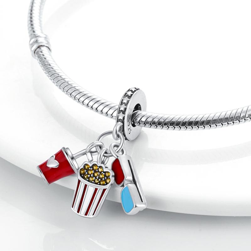 Copper Cake Coffee Series Charms And Beads For 3Mm Original Bracelet Necklace Diy Birthday Exquisite Jewelry Gift