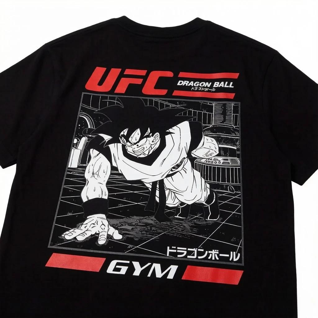 

Dragon Ball Анимация Сунь Укун Совместная UFC Мужская и Женская Ретро Высококачественная Хлопковая Футболка с Круглым Вырезом Тренд Ins Топ 4XL