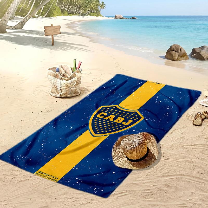 Black Printed Beach Towel Quick Dry Soft TowelPortable Large Rectangular Beach Blanket for Travel Swimming Pool