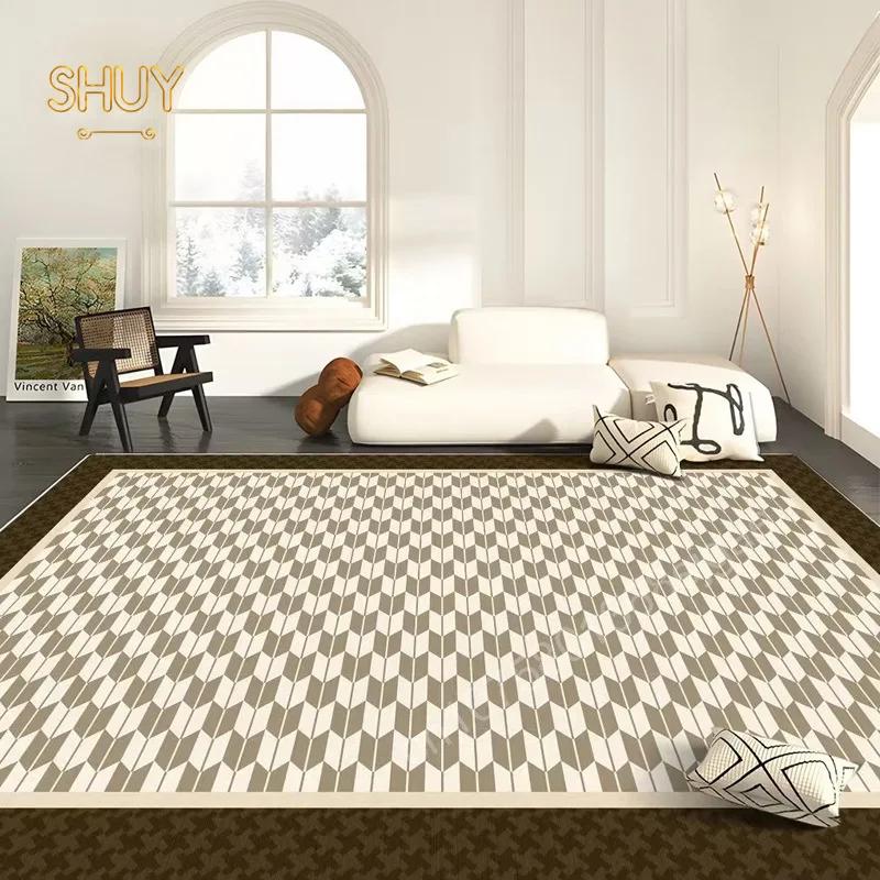 Nordic Style Black and White Carpet Large Area Living Room Decoration Luxury Home Decor Carpets Sofa Table Non-slip Custom Rug