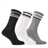 Calcetines de tripulación a rayas de contraste para hombre (Paquete de 3)