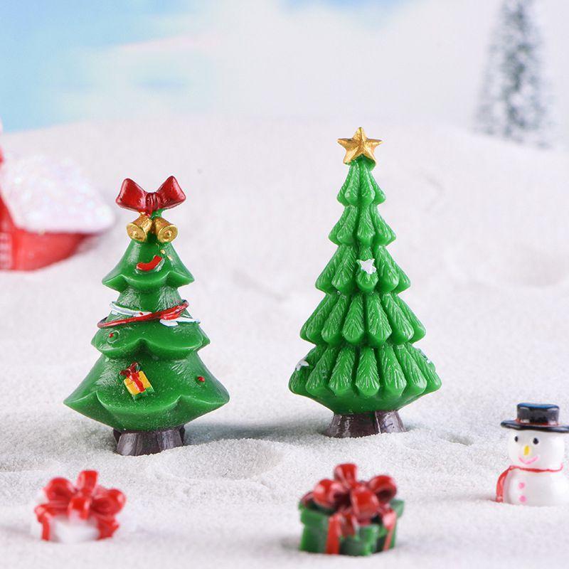 Adorable Christmas Tree Resin Diy Micro Landscape Miniature Decoration For Gardens