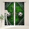 2PCS football printed curtains, pole bag design, privacy protection, suitable for decorating various scenes