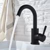 Black Nickel Bathroom Basin Faucet  Stainless Steel Hot Cold Wash Mixer Crane Tap 360 Rotation Sink Faucets Single Handle