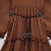 2025 Spring Women's European-American Style Belted Lace Short Dress