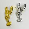 French Retro Metal Lobster-Shaped Brooch Women's Brooch Fashionable And Exquisite Suit Pin Elegant Jewelry Accessory For Parties