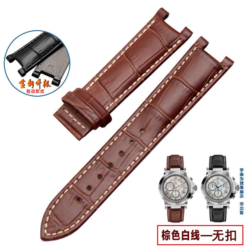 

Кожаный ремешок верхнего слоя с тиснением под крокодила из коровьей кожи для YA133309 Gales 20*11 мм 22*13 мм Ремешок для часов Черный Коричневый Мужские аксессуары 22mm-13mm