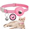 Per Collare per Gatto Apple AirTag, Collare per Animali Air Tag con Supporto AirTag e Campanellino Riflettente GPS Collare per Gattini per Ragazza Ragazzo Gatti gatos