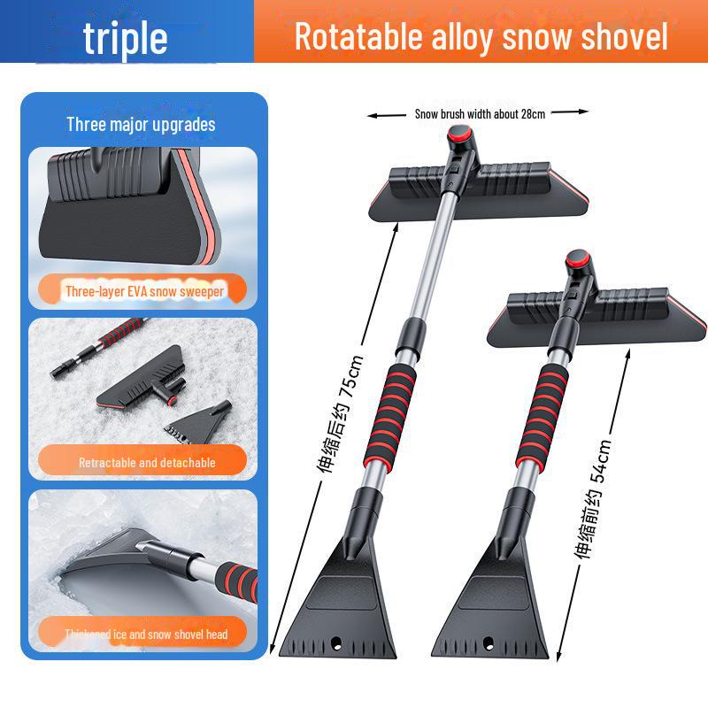 Car Snow Shovel & Sweeper - Winter Deicing and Frost Removal Brush
