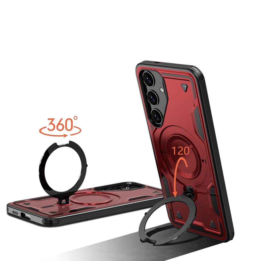 For Samsung S25 Phone Case Magnetic Rotating Bracket Anti Drop XCover7 Pro Armor Protective Case